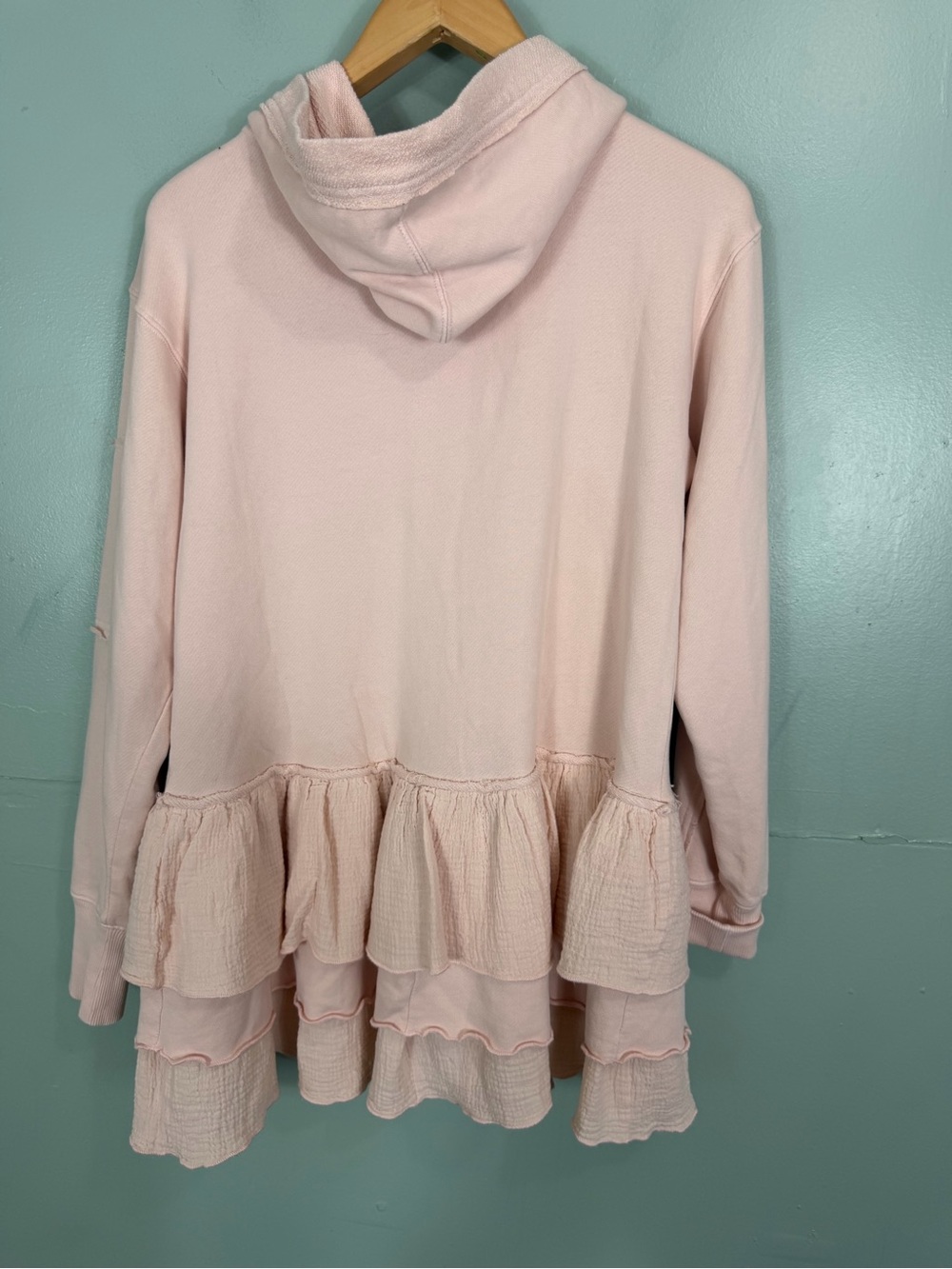 Free People Piece Of Cake Zip Up Cardi Cardigan Primrose Pink Small Hoodie - Picture 4 of 4